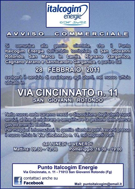 San Giovanni Rotondo NET - Comunicati