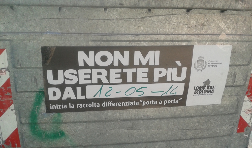 Differenziata: la campagna “old style” della Lombardi