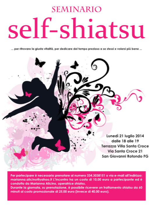 Benessere psico-fisico, appuntamento con il Self Shiatsu