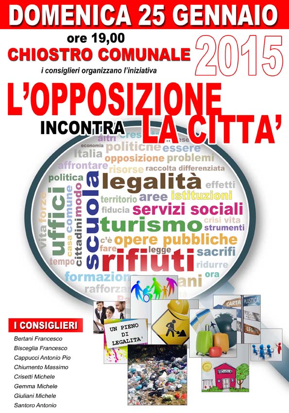 L'opposizione incontra la città - locandina