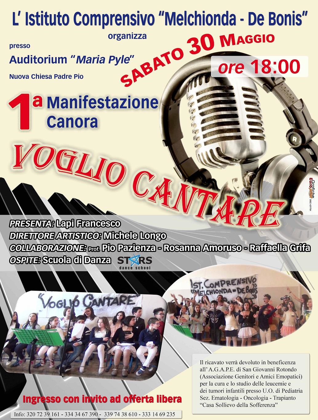 Voglio Cantare - locandina