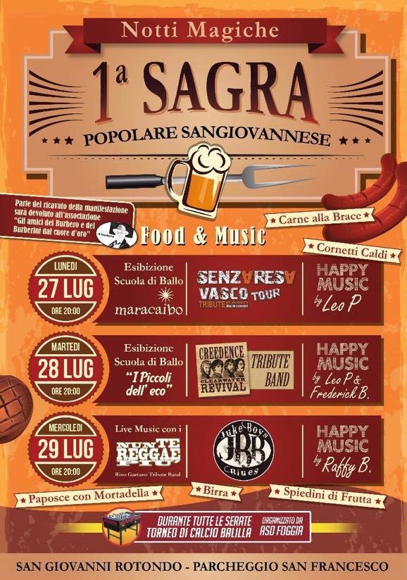 1ª Sagra Popolare Sangiovannese - locandina