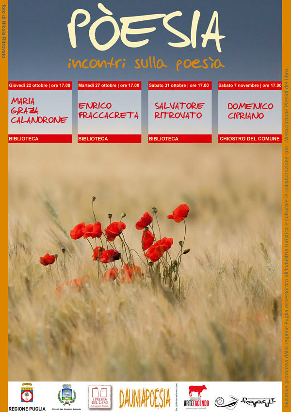 “Pòesia. Incontri sulla poesìa” - locandina