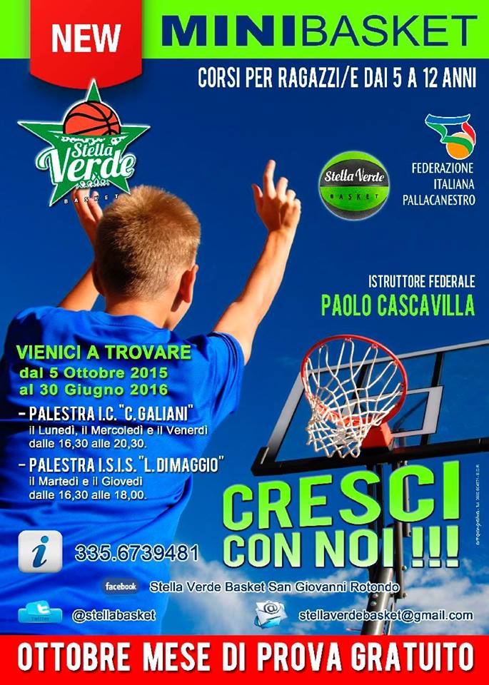 Stella Verde Basket - locandina