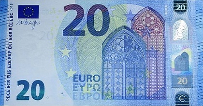 Arriva la nuova banconota da 20 euro