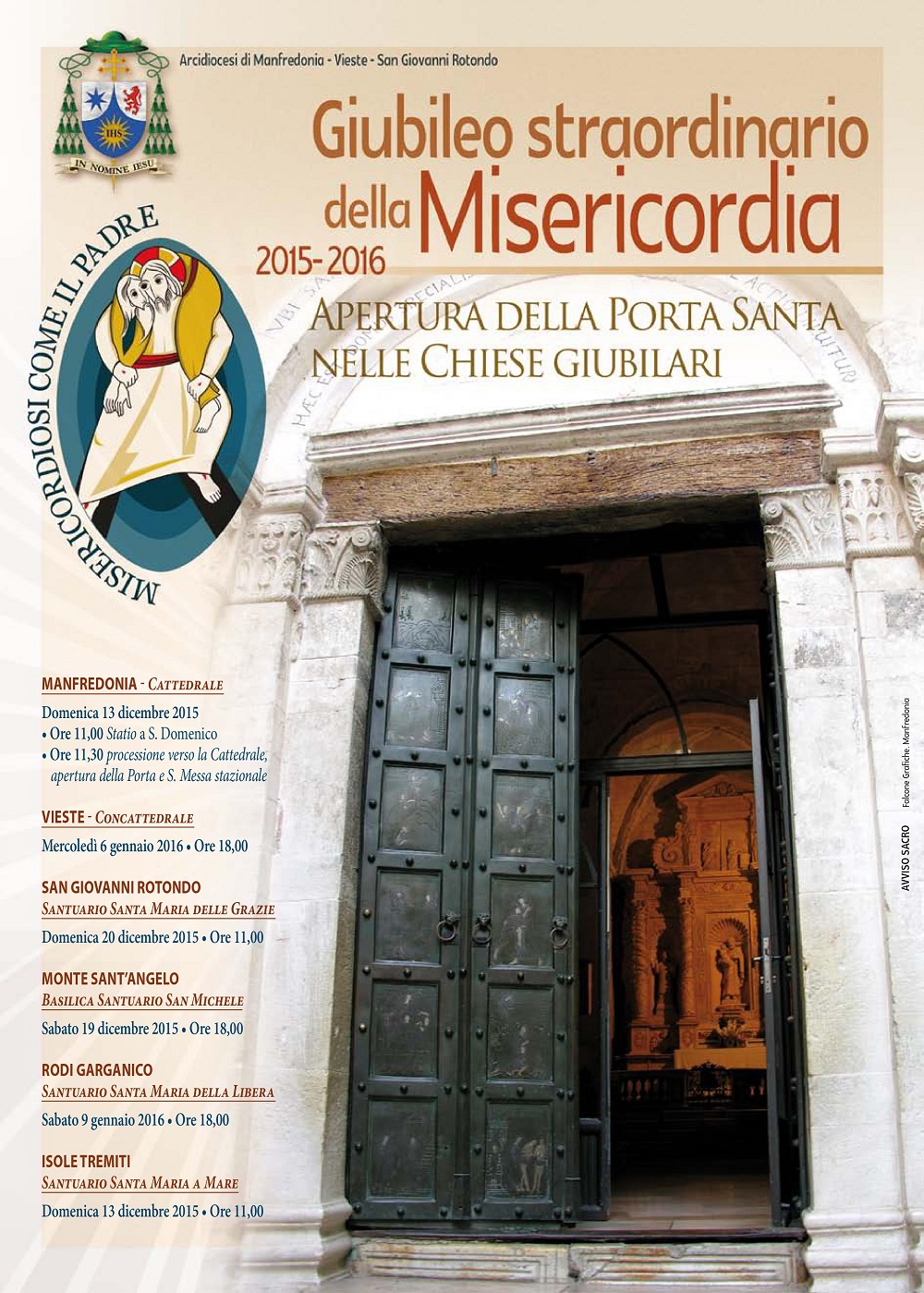 Giubileo della Misericordia - diocesi Manfredonia Vieste San Giovanni Rotondo