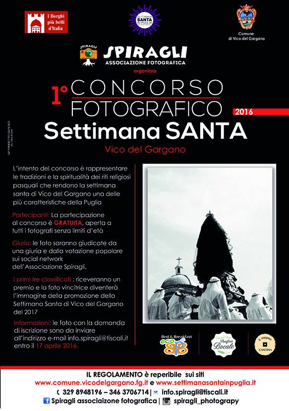 1° Concorso Fotografico Settimana Santa di Vico del Gargano - locandina