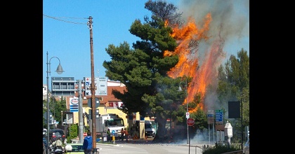 Incendio in paese