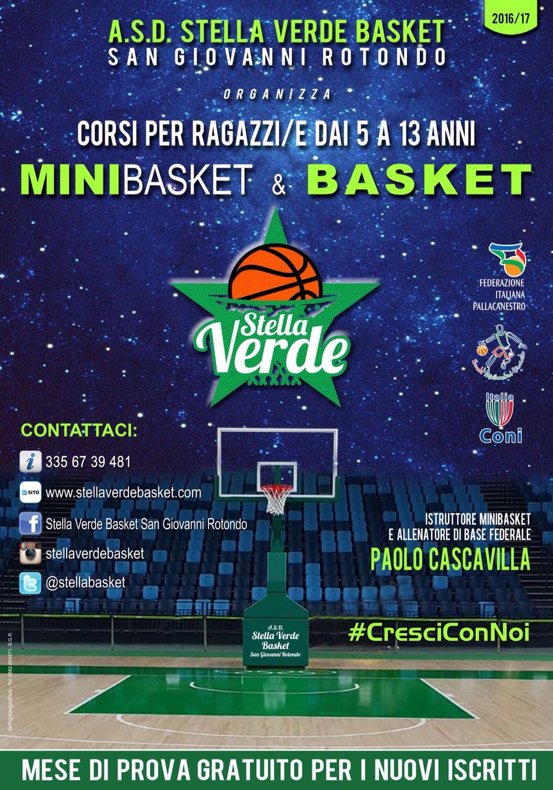 Stella Verde Basket - locandina 2016/2017