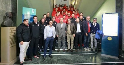 Il Foggia Calcio in vista alle Opere di San Pio