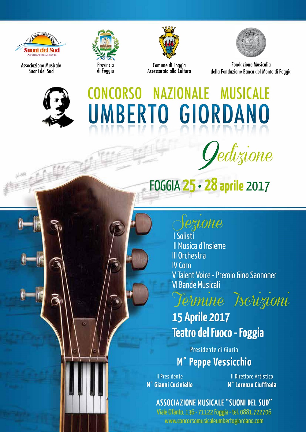 IX Concorso Nazionale Musicale Umberto Giordano - locandina