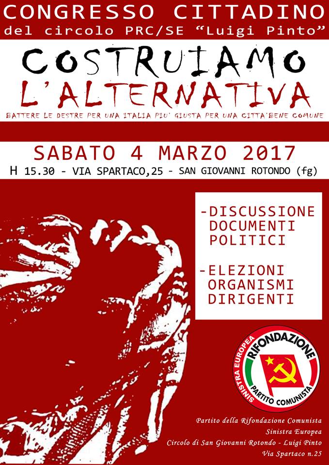 X Congresso Cittadino PRC