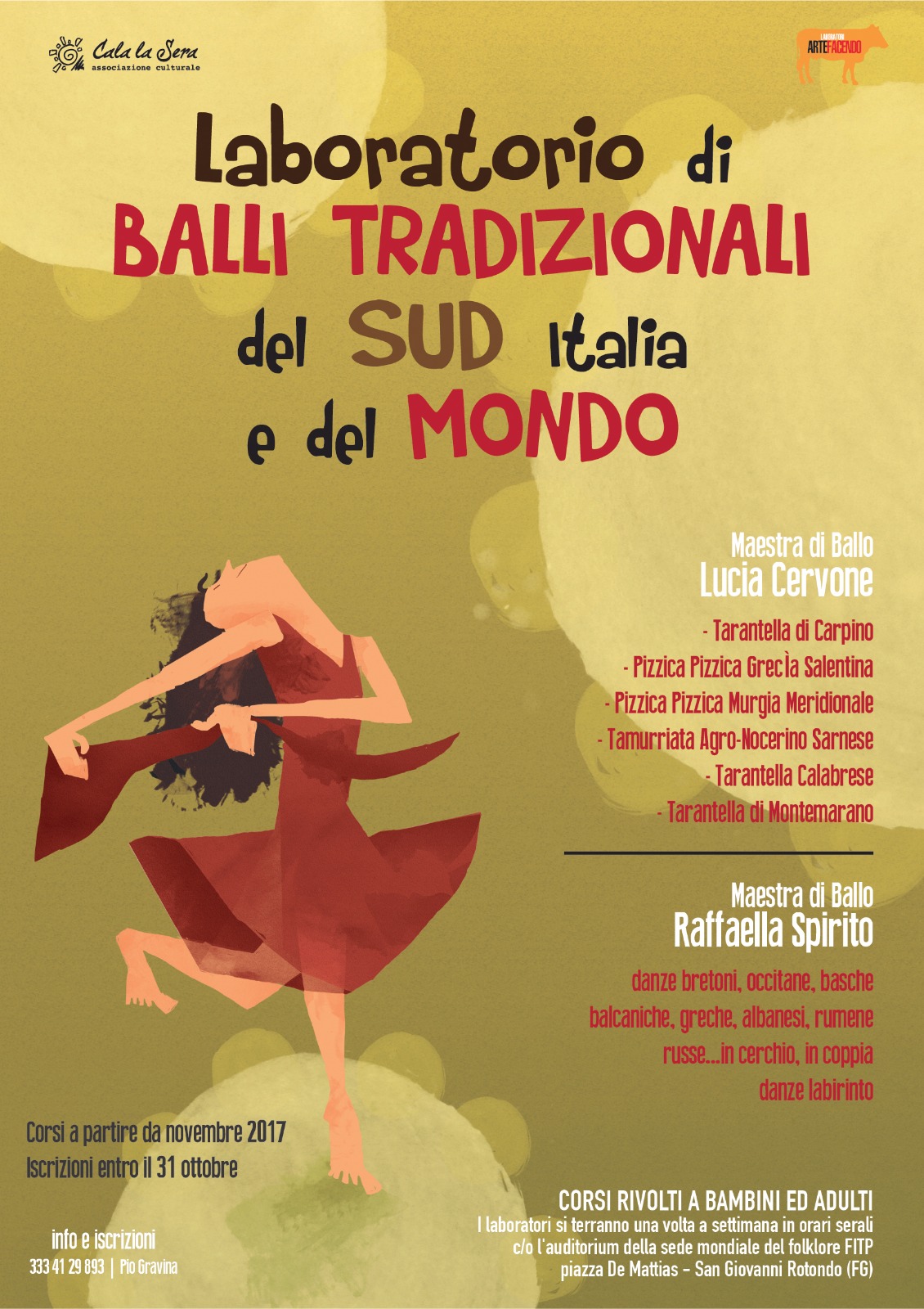 Laboratorio di balli tradizionali del Sud Italia e del Mondo - locandina