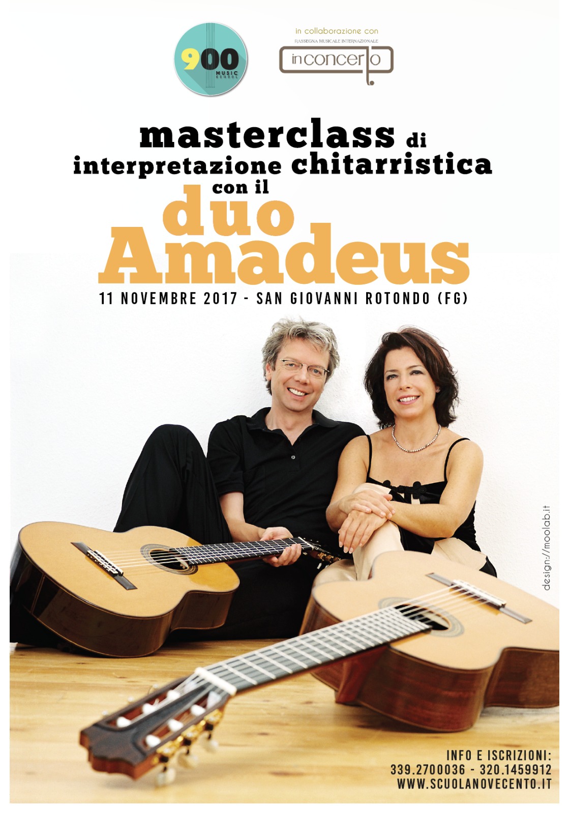 Scuola di Musica Novecento - Masterclass di interpretazione chitarristica - locandina