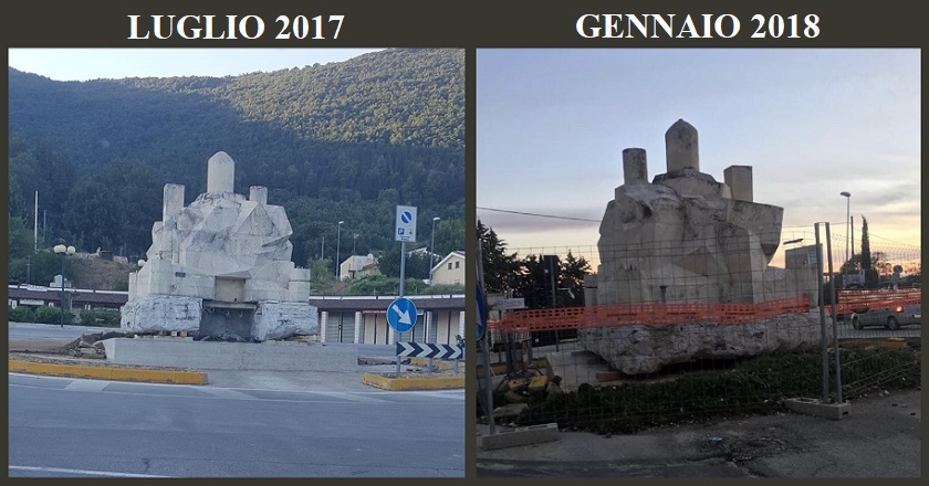 “La fontana Luce Divina abbandonata come un rifiuto”
