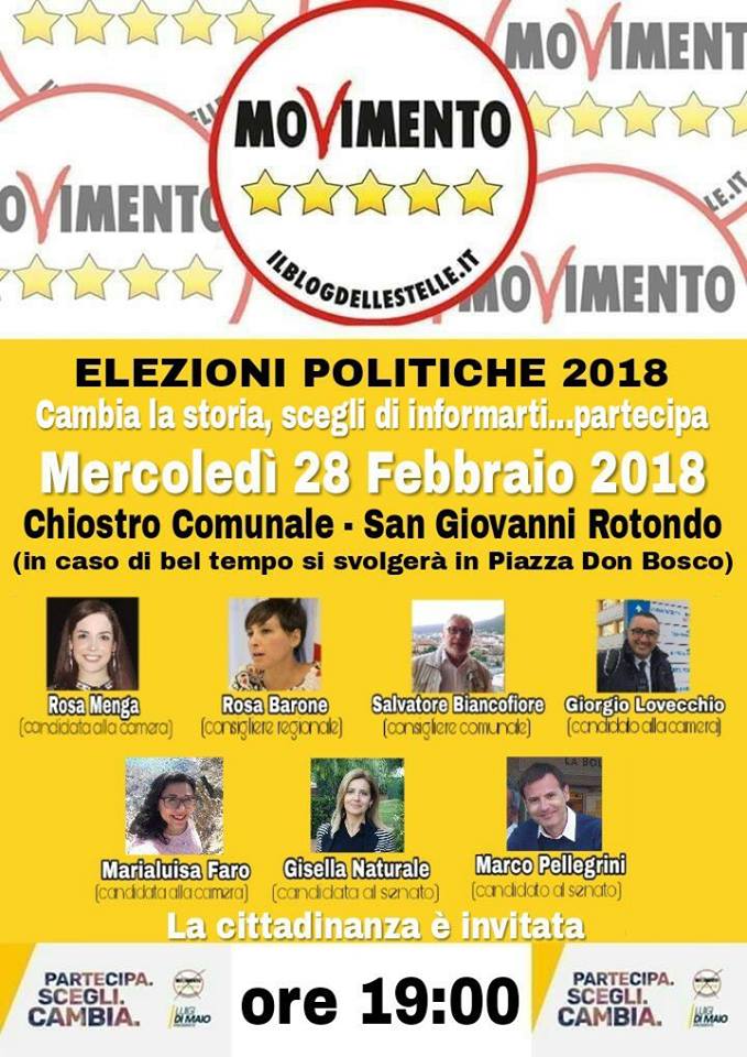 M5S - Cambia la storia, scegli di informarti...partecipa - locandina