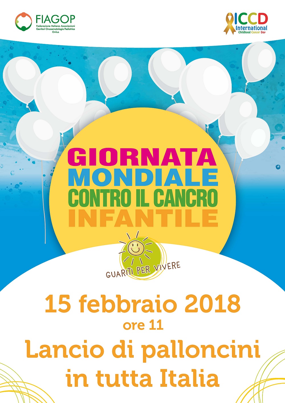 Giornata Mondiale contro il Cancro Infantile - ICCDAY - locandina 2018
