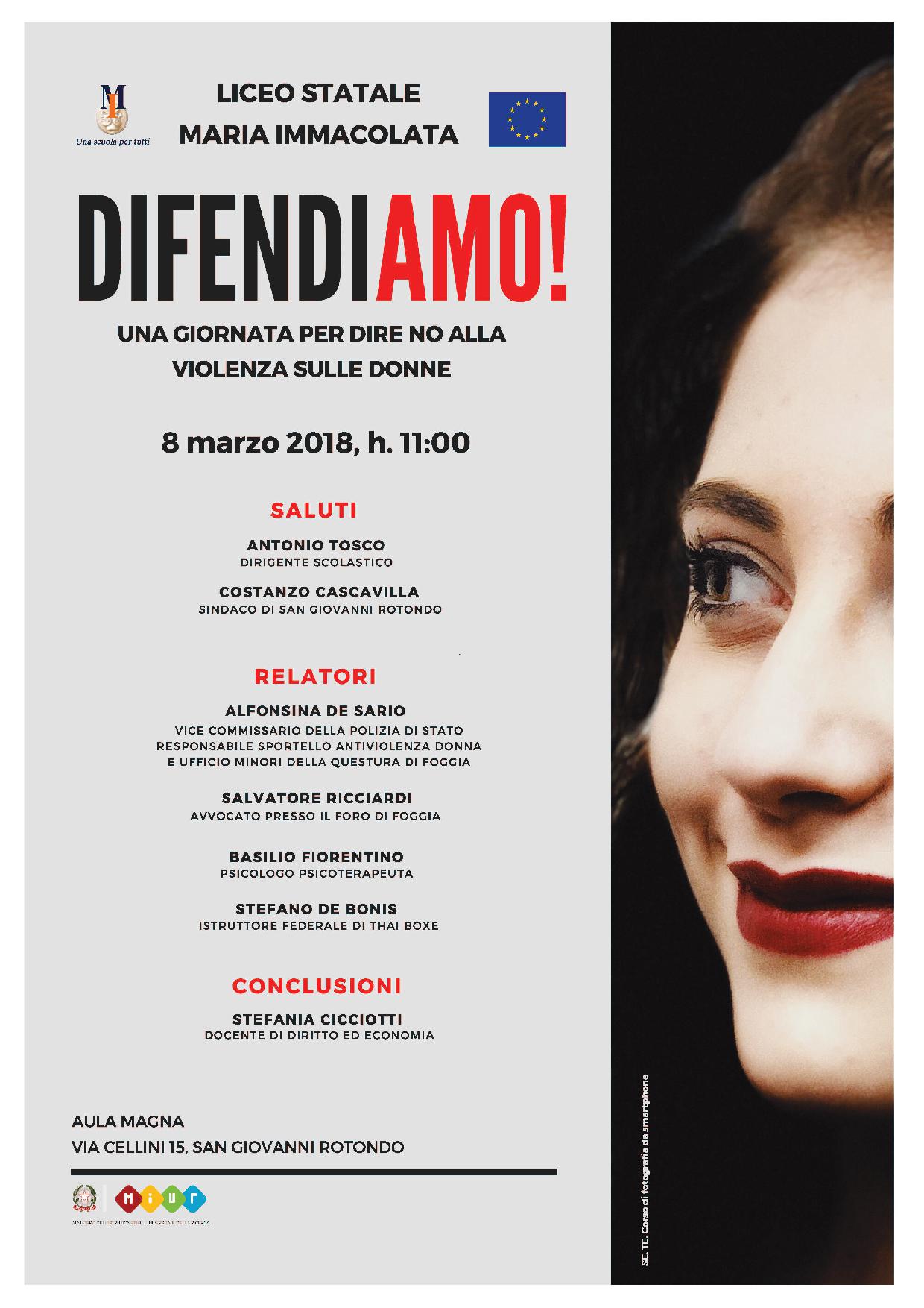 Difendiamo! - locandina - Liceo Statale “Maria Immacolata”