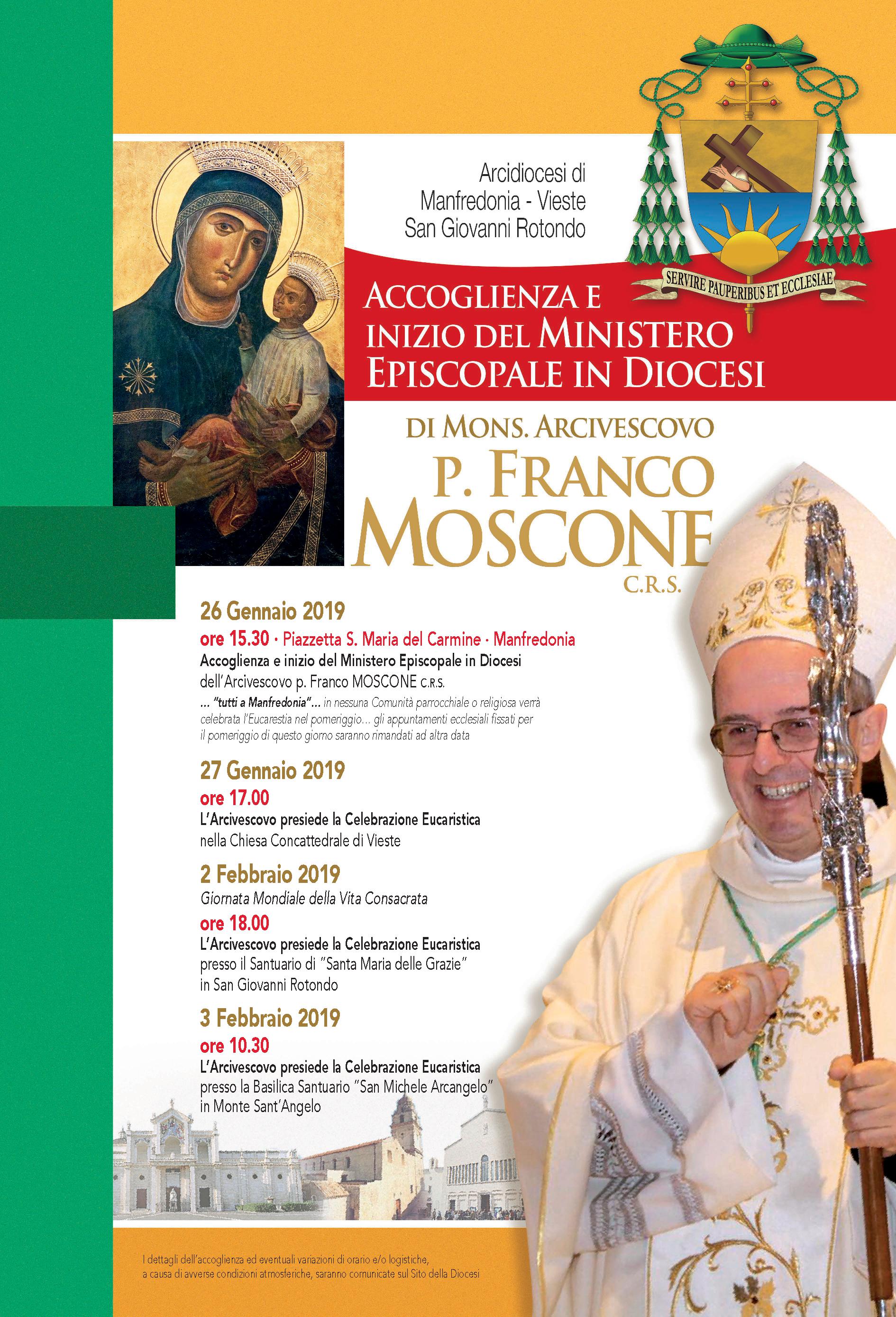Cerimonia di insediamento di S.E. Rev.ma mons. Franco Moscone - locandina