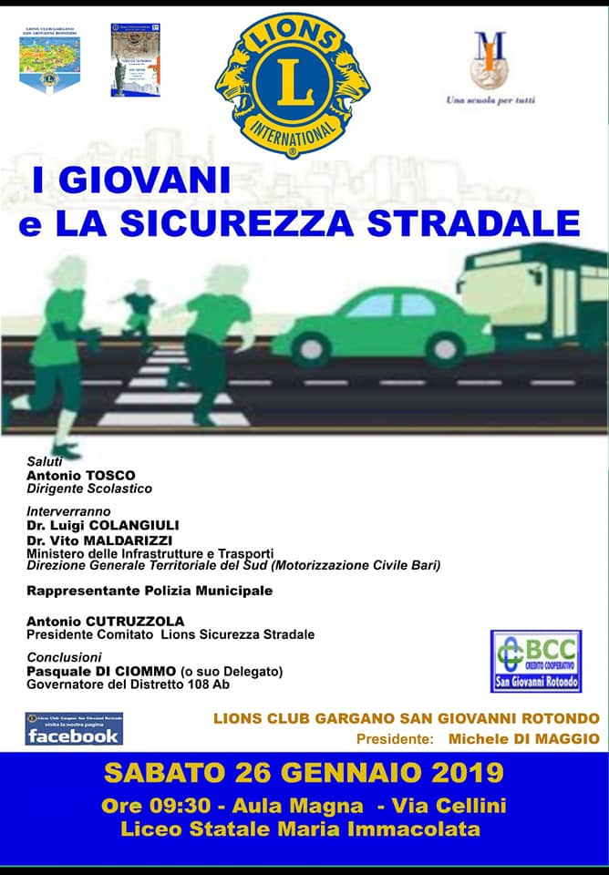 I giovani e la sicurezza stradale - locandina
