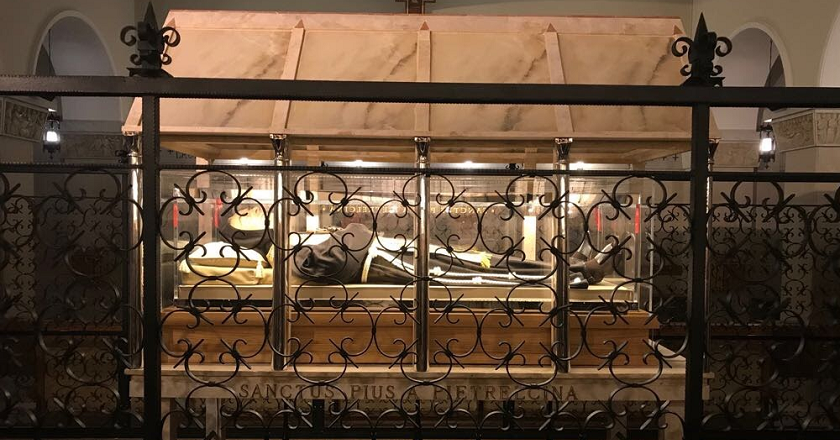 Domani la traslazione di San Pio nella vecchia cripta di S. Maria delle Grazie
